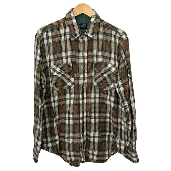The Men's Shop Vintage Shirt JCPenny's Wool Blend Large Tall Plaid Made in Korea - Picture 1 of 6